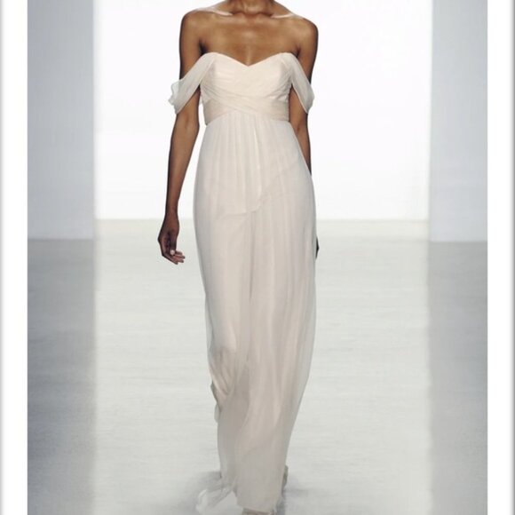 Amsale Dresses & Skirts - New Amsale Chiffon Sweatheart Neck Purple Pleated Long Bridesmaid Dress P4475